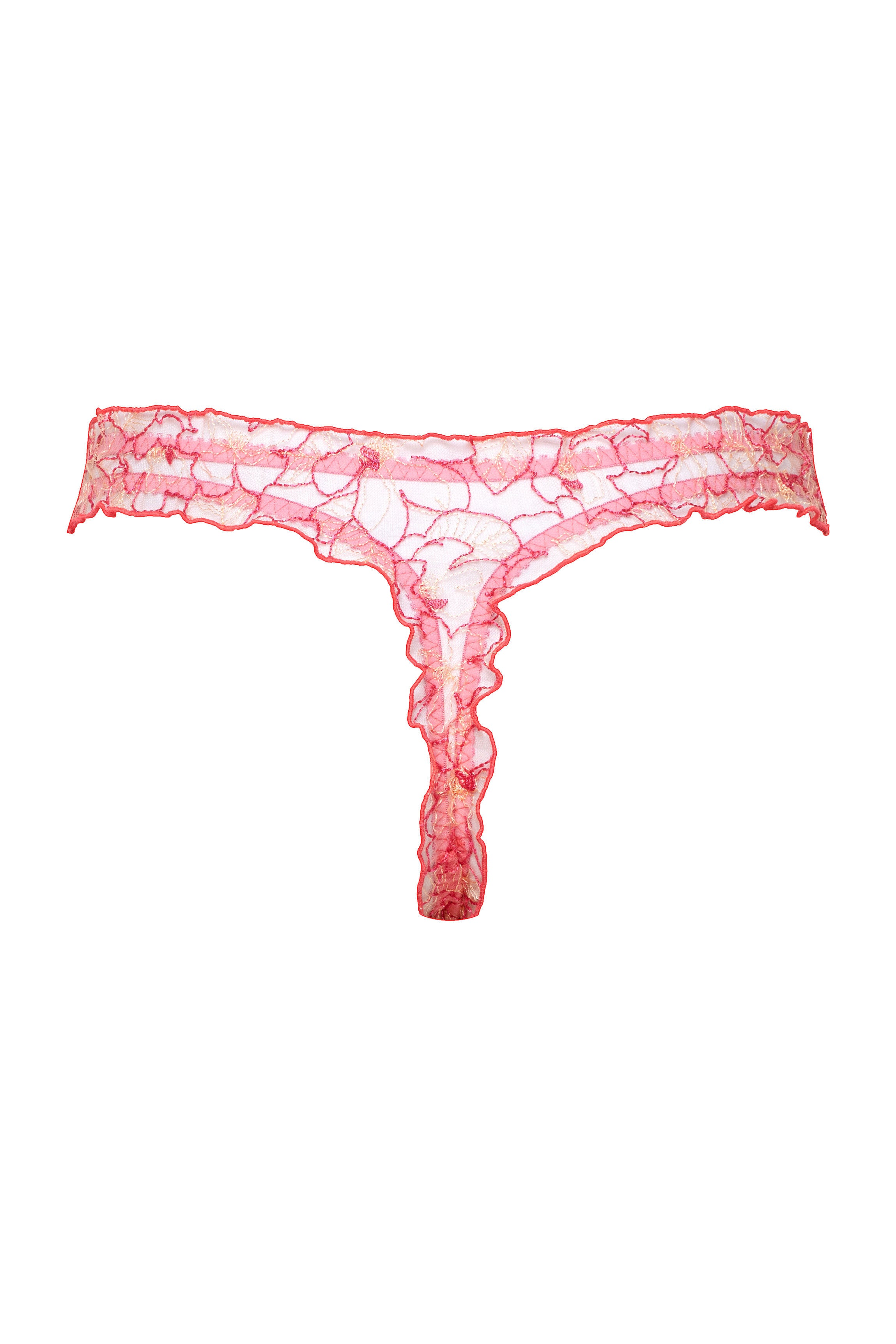 cadolle-cathy-string-finesse-fuchsia-string-dentelle image 2