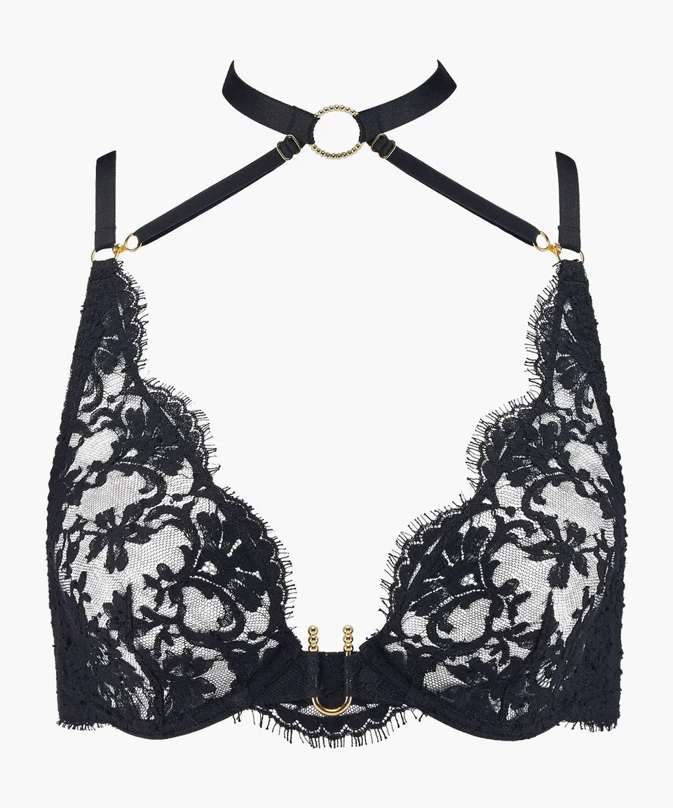 aubade-under-your-spell-soutien-gorge-triangle-armatures-ultra-black image 1