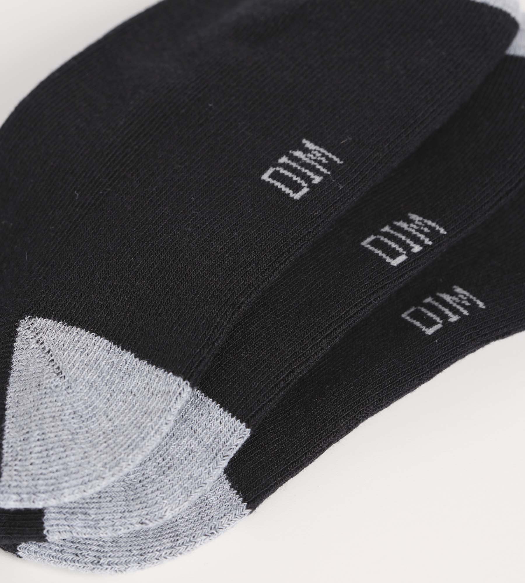 dim-ecodim-sport-lot-de-3-socquettes-coton-noir-et-gris image 3