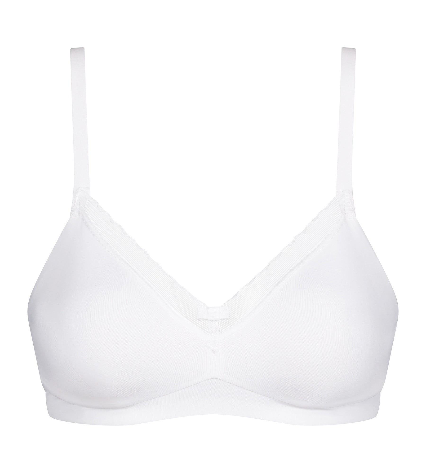 dim-daily-confort-soutien-gorge-sans-armature-microfibre-tulle-blanc image 5