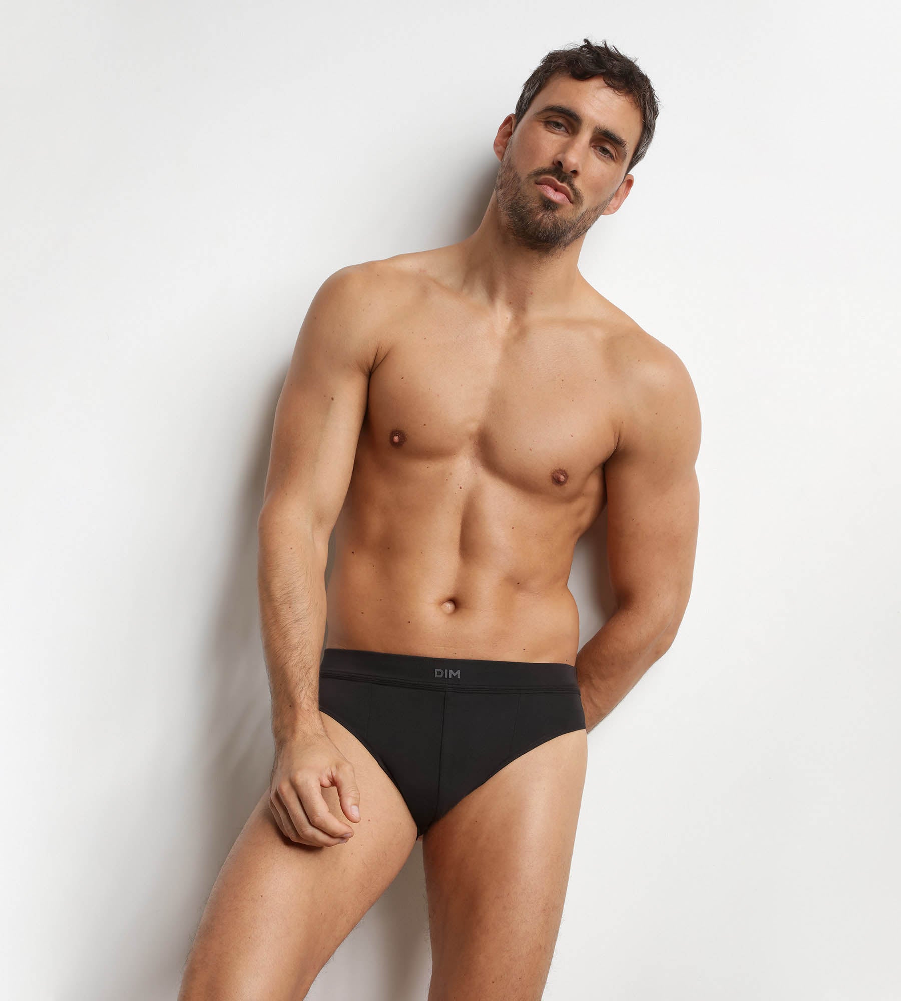 dim-gentleman-slip-homme-en-coton-modal-noir image 1