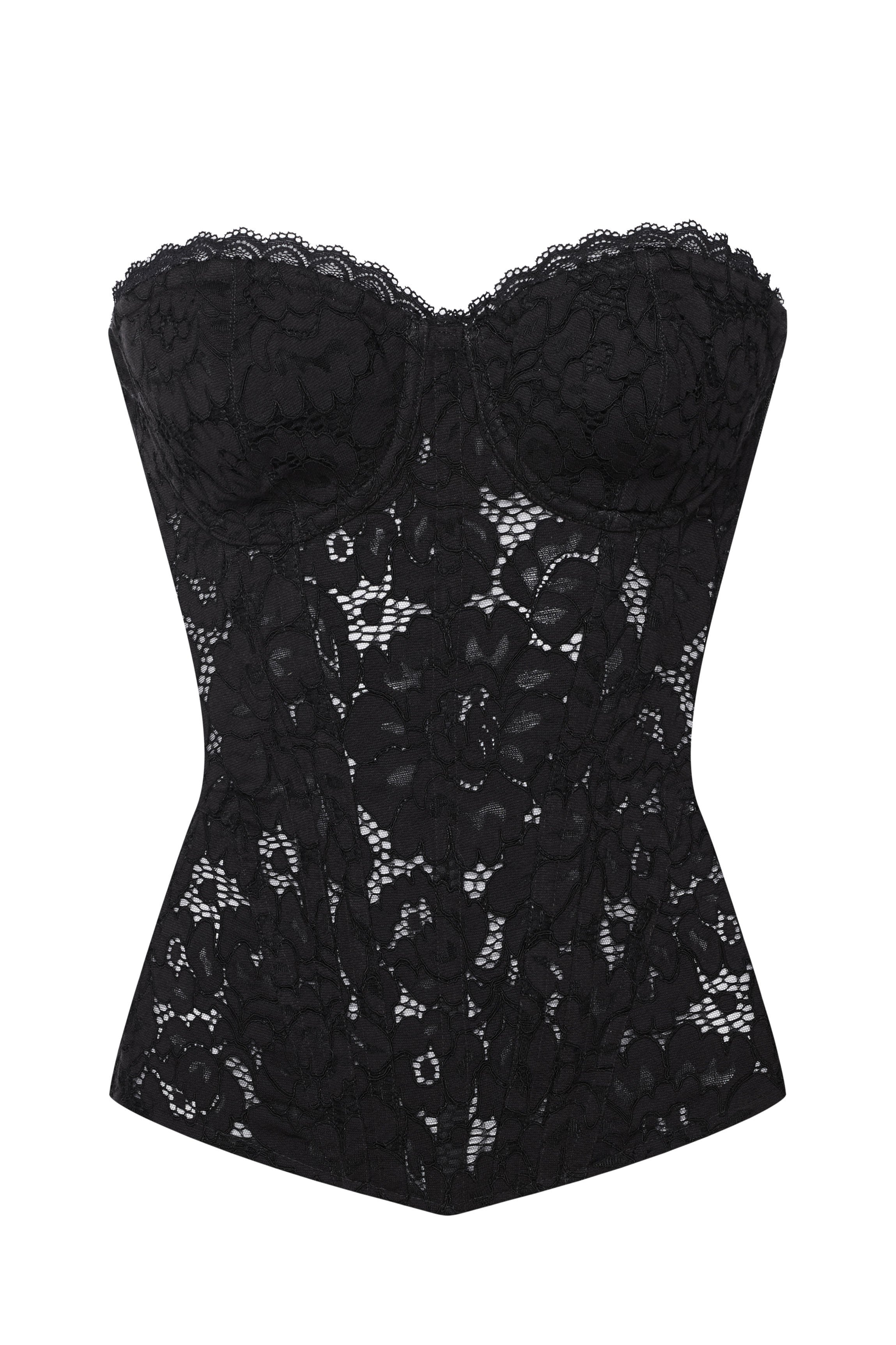 cadolle-cleves-corset-noir-dentelle-coton-la-age image 1