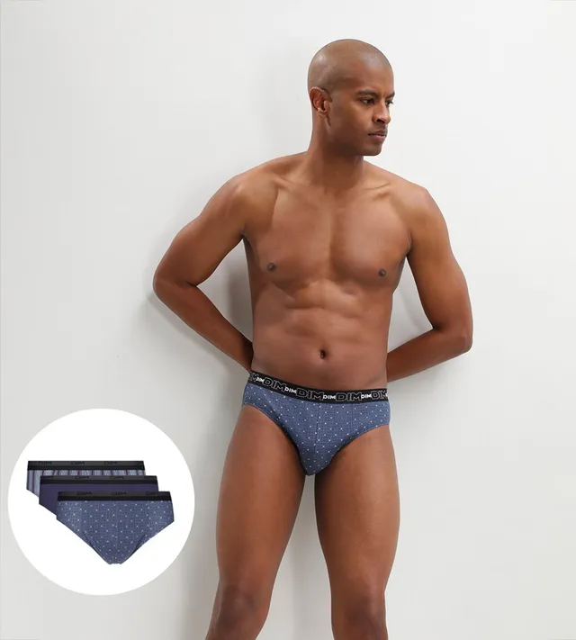 dim-coton-print-lot-de-3-slips-homme-100-coton-imprim-s-croix-bleu image 1
