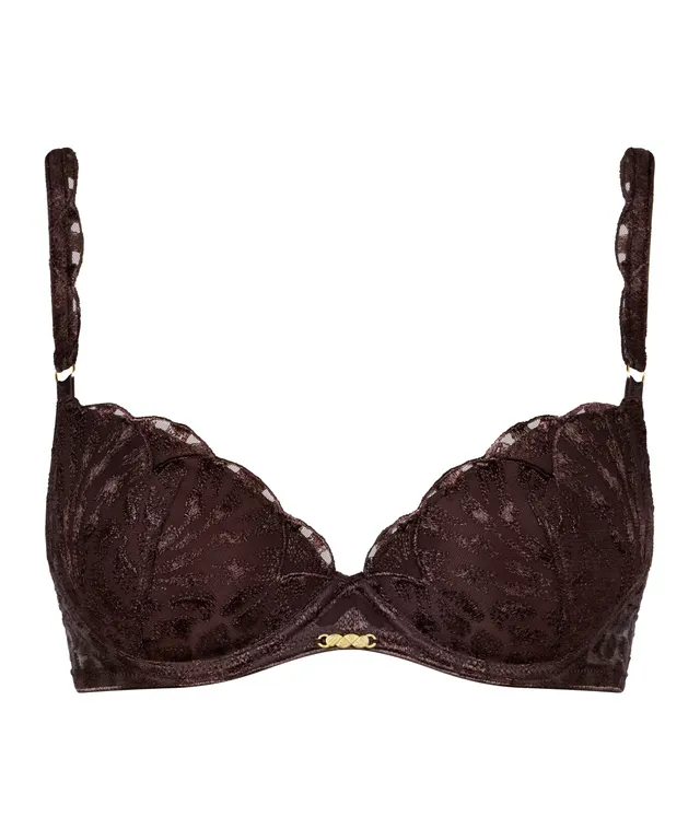 aubade-crazy-in-love-soutien-gorge-push-up-coques-satin-brown image 1