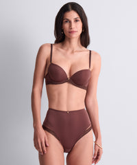 aubade-sheer-emotion-slip-taille-haute-sepia image 3
