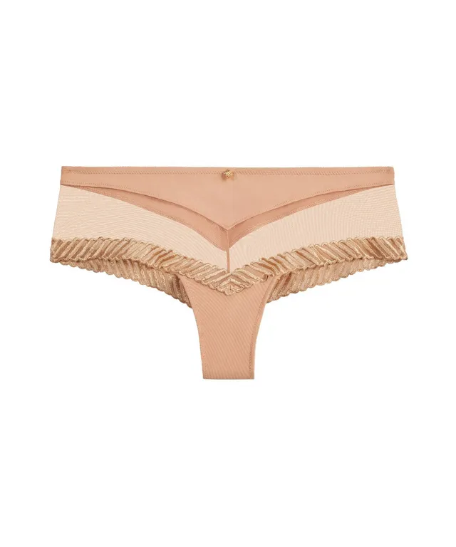 aubade-sheer-emotion-cheeky-brief-sand image 1