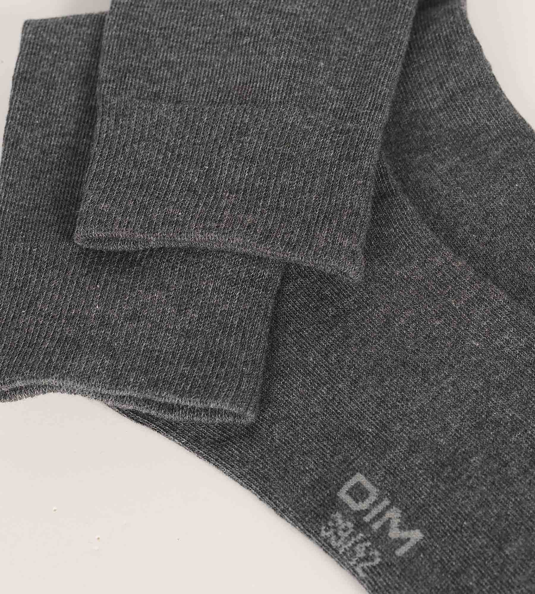 dim-coton-lot-de-3-paires-chaussettes-homme-anthracite-chin image 3