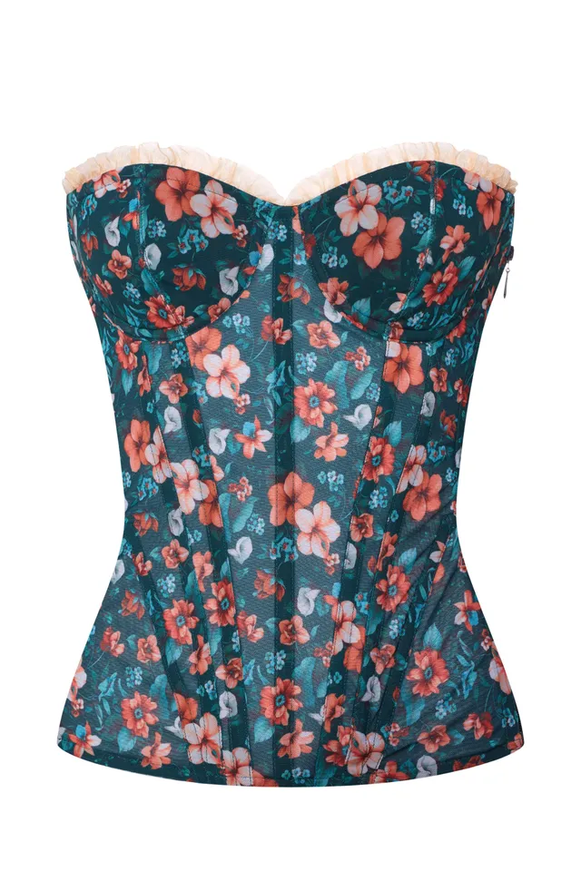 cadolle-corset-hibiscus-tulle-transparent-la-age-dos image 1