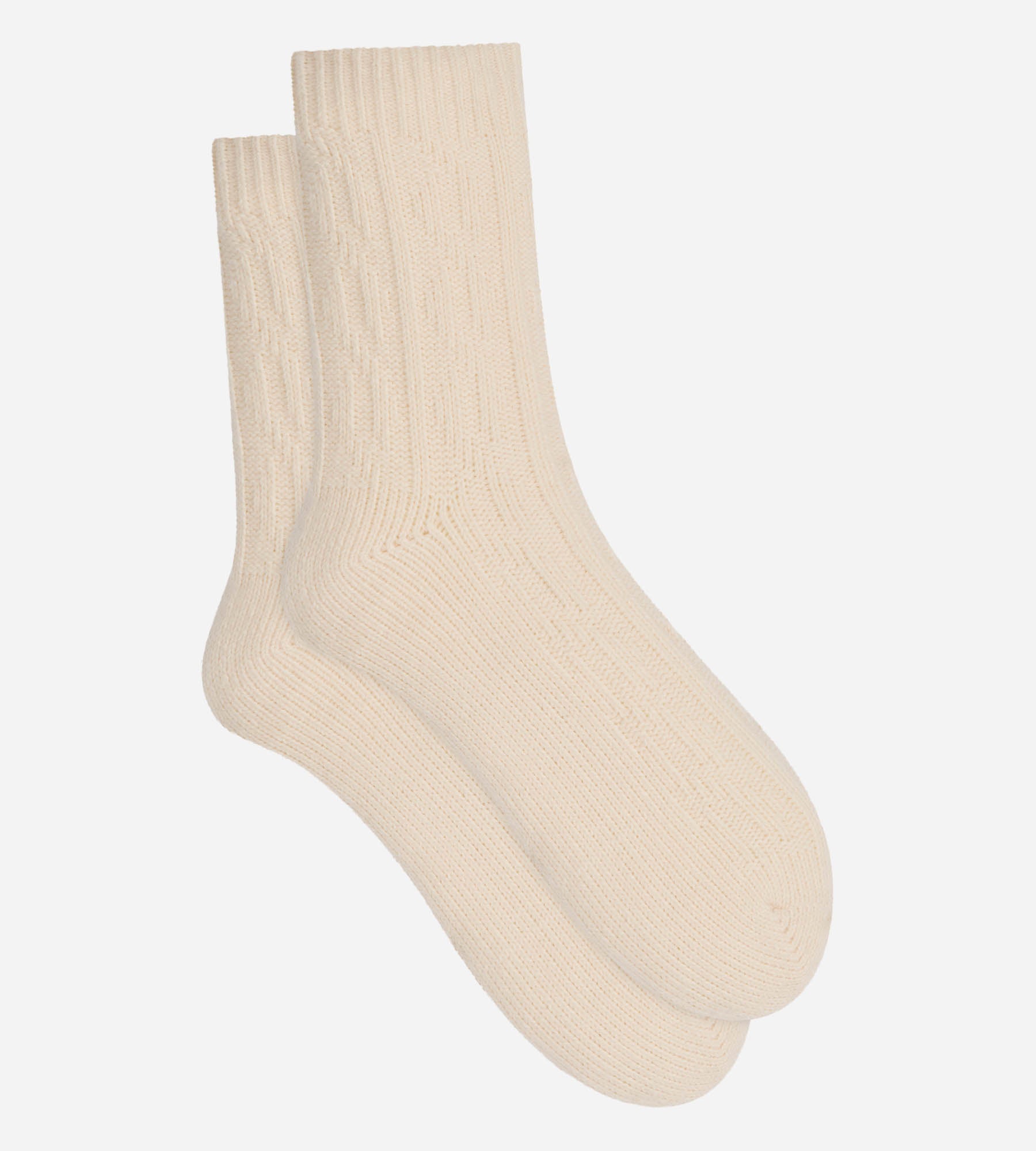 dim-cocoon-chaussettes-polaires-femme-ivoire image 2
