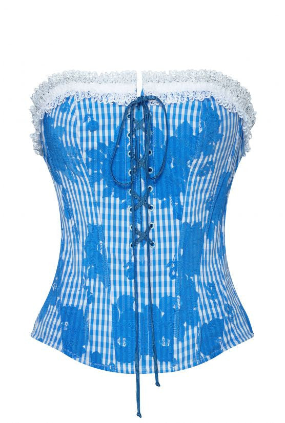 cadolle-cl-ves-bustier-corset-vichy-bleu image 1