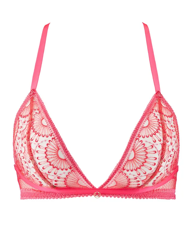 aubade-pure-vibration-soutien-gorge-triangle-pink-flash-sans-armatures image 1