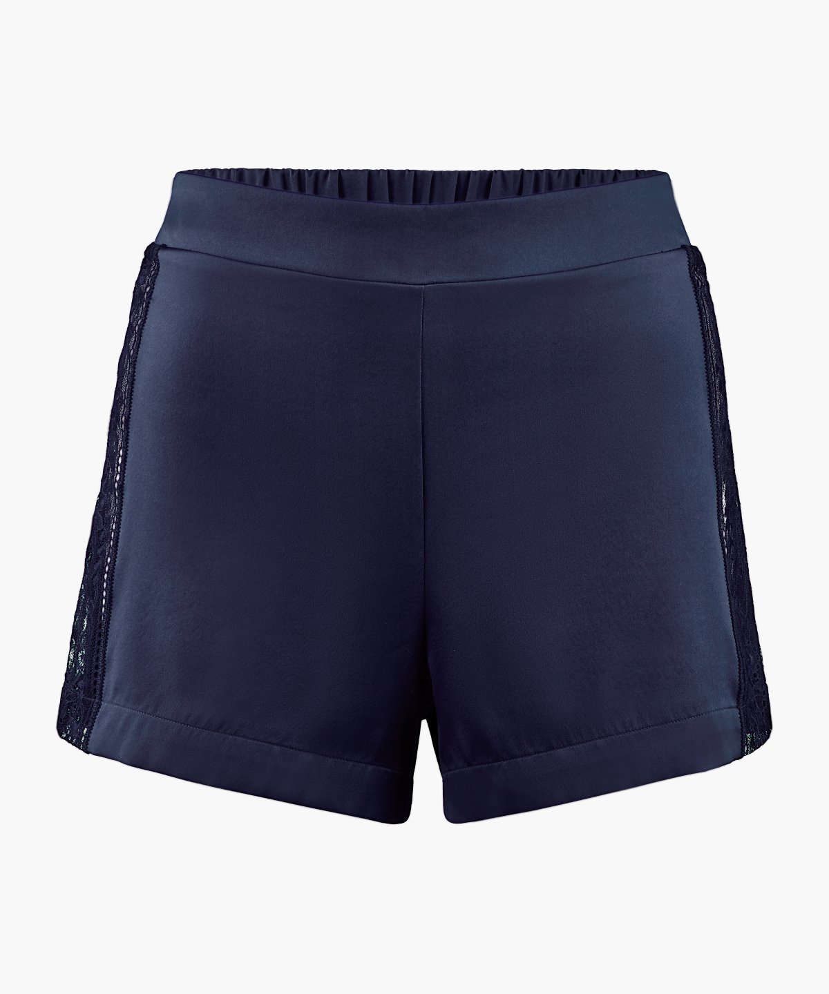 aubade-midnight-whisper-shorty-evening-blue-shorty-en-soie-stretch-et-dentelle image 1