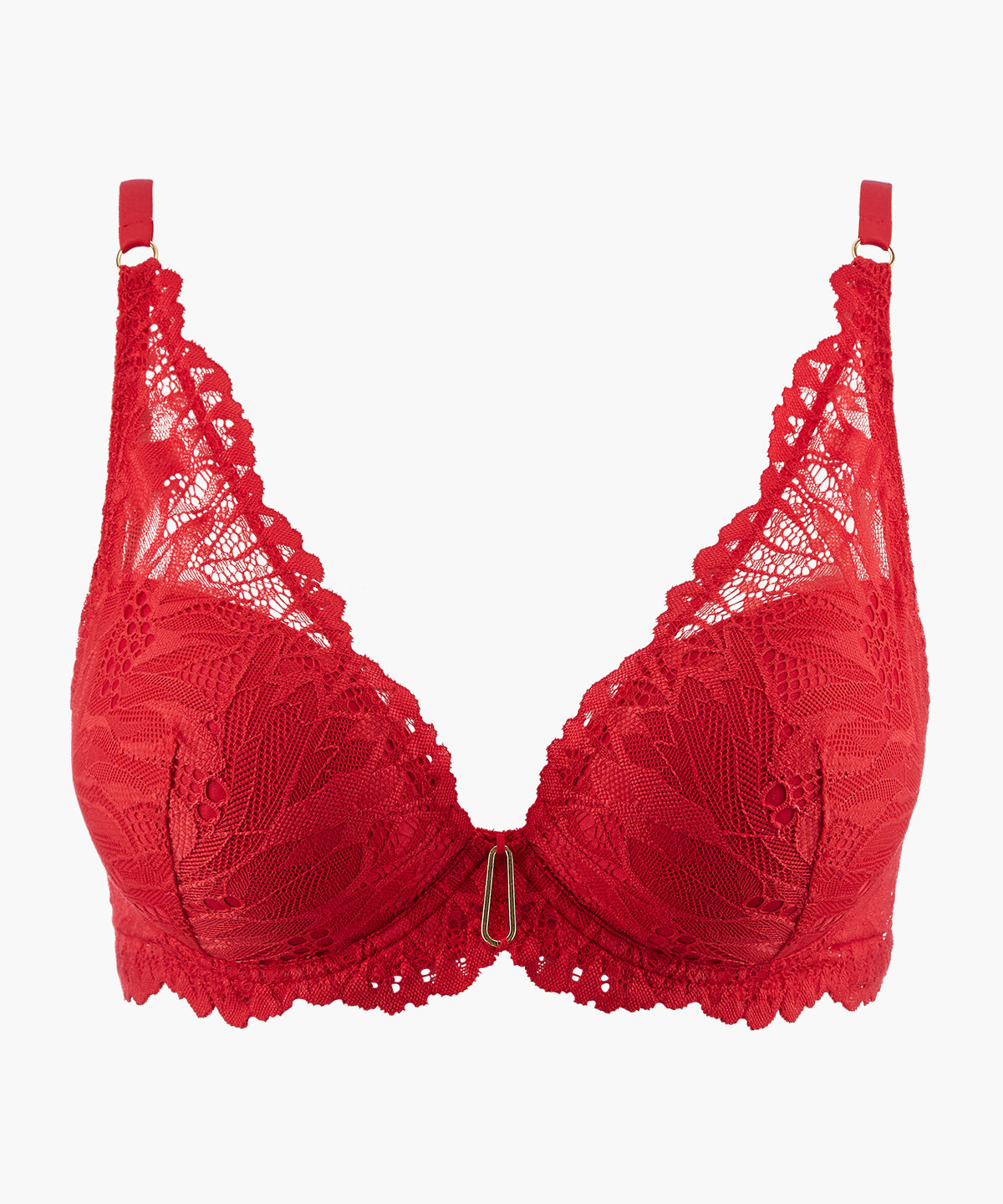 aubade-flowermania-soutien-gorge-plunge-foulard-rouge-floral image 1