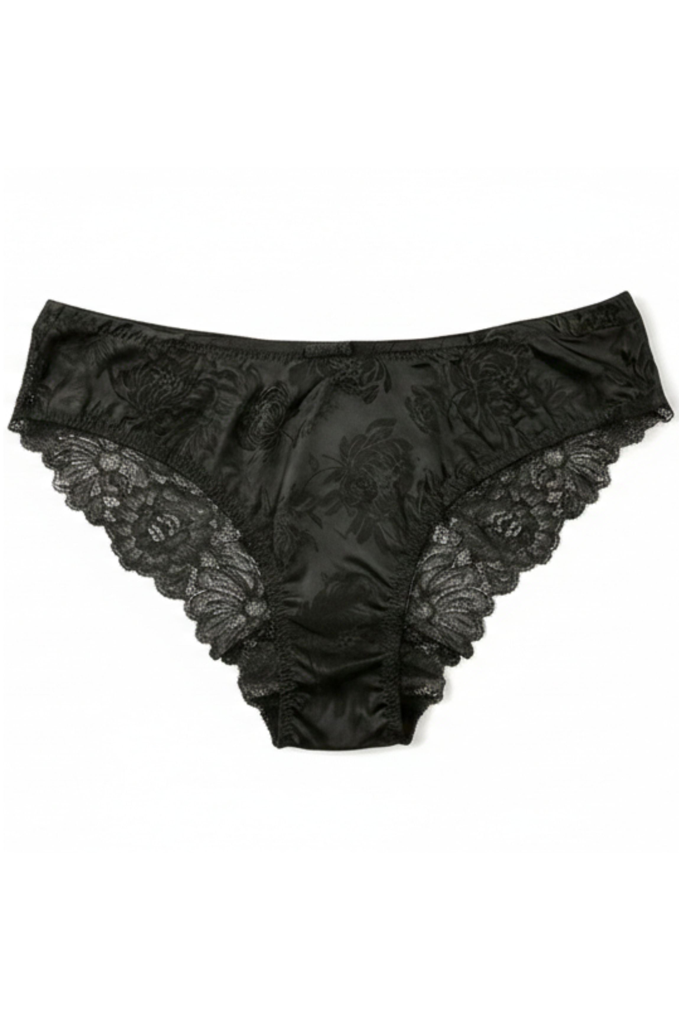 cadolle-tanga-satin-noir-dentelle-invisible image 1
