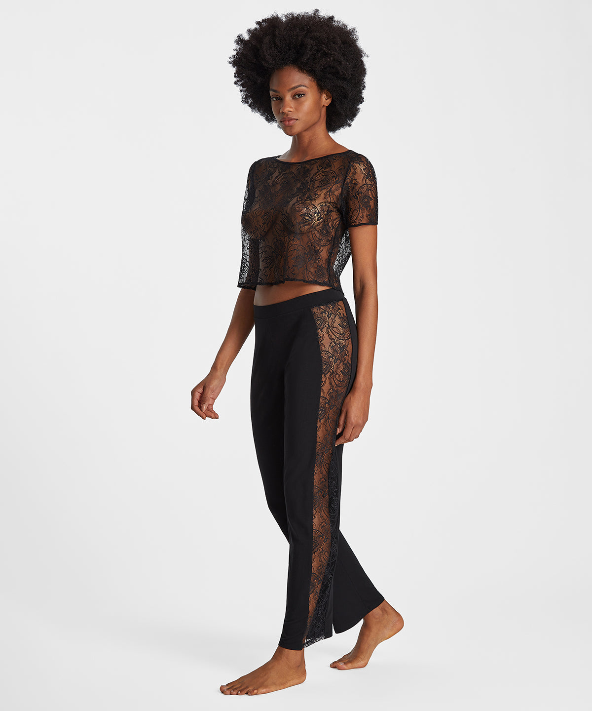 aubade-lazy-days-top-manches-courtes-noir-3 image 5