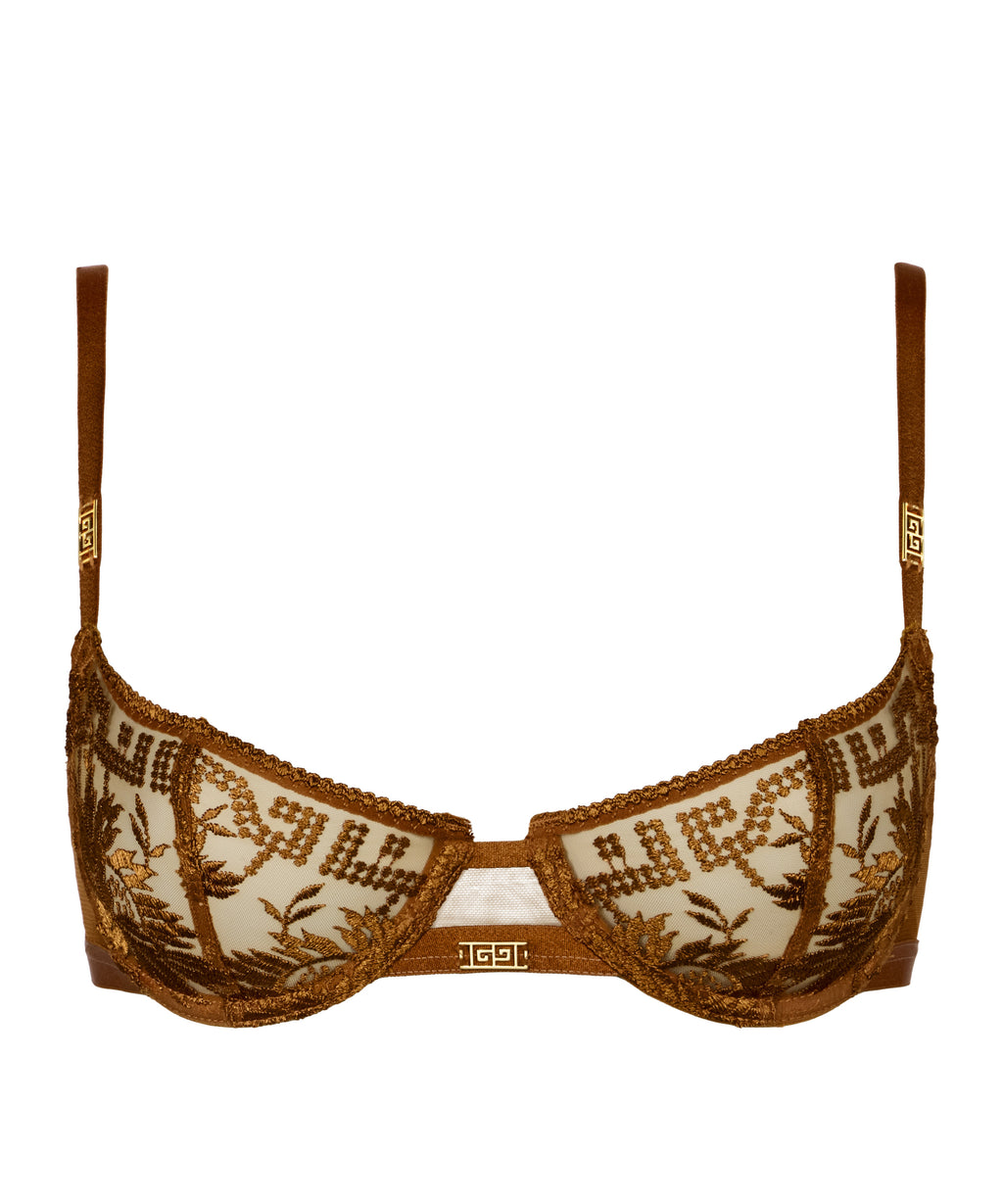 aubade-rules-of-attraction-soutien-gorge-demi-corbeille-golden-shadow image 1