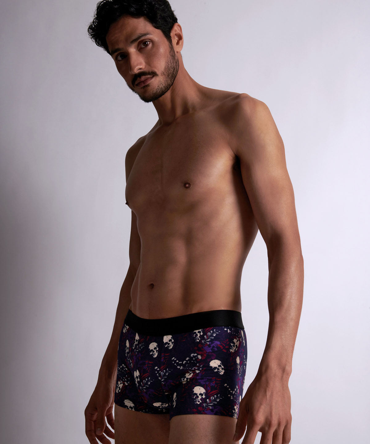 aubade-homme-trunk-flower-skull-coton-modal-t-tes-de-mort image 2