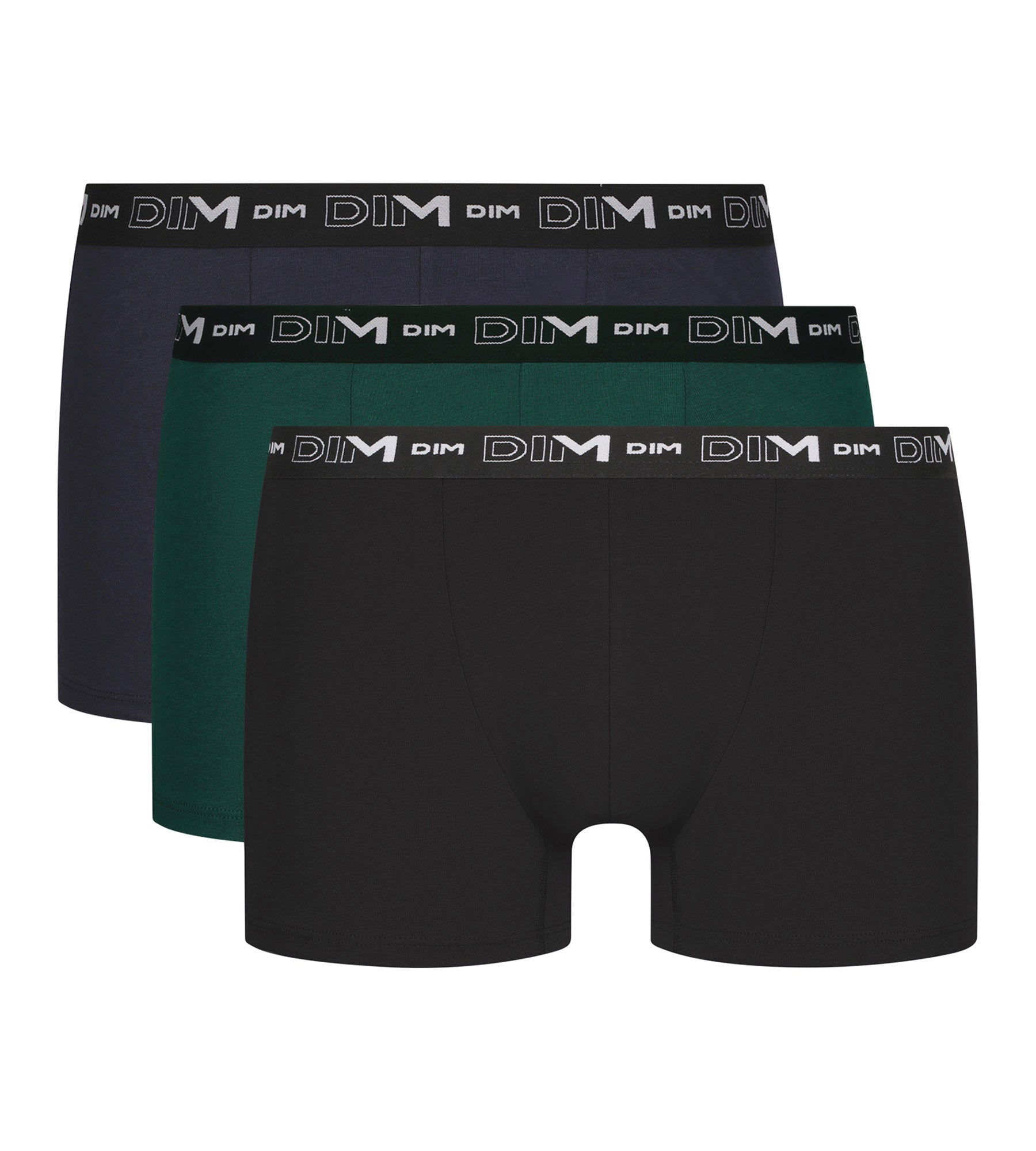 dim-d6596t3-lot-de-3-boxers-homme-coton-stretch-noir-vert-denim image 3