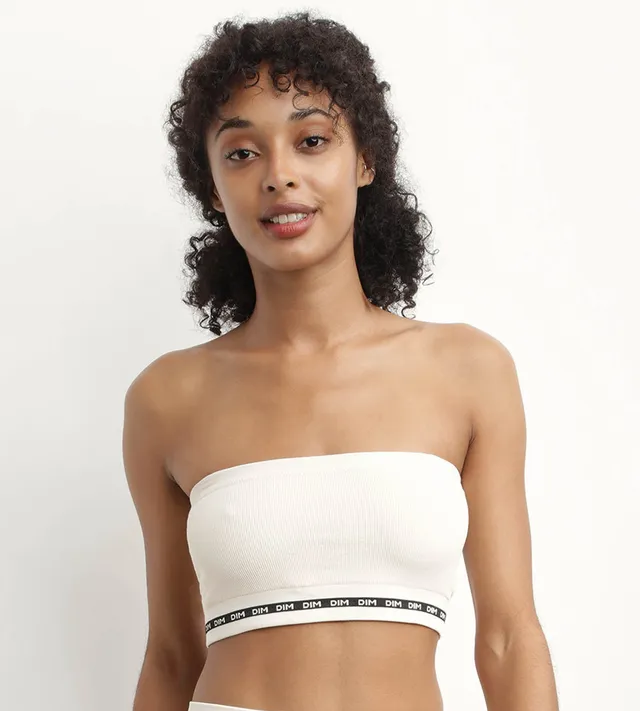 dim-icons-seamless-brassi-re-bandeau-sans-couture-beige-ivoire image 1
