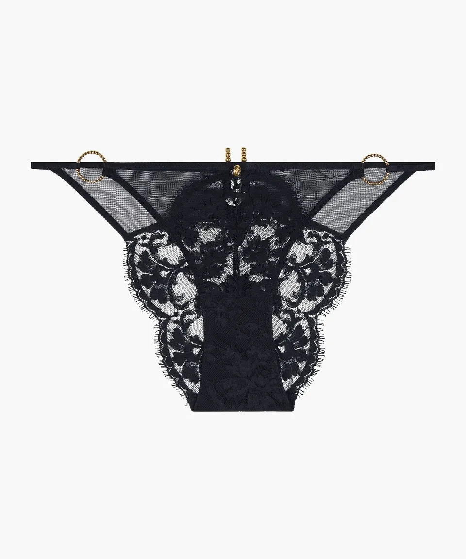 aubade-under-your-spell-culotte-taille-basse-ultra-black image 1