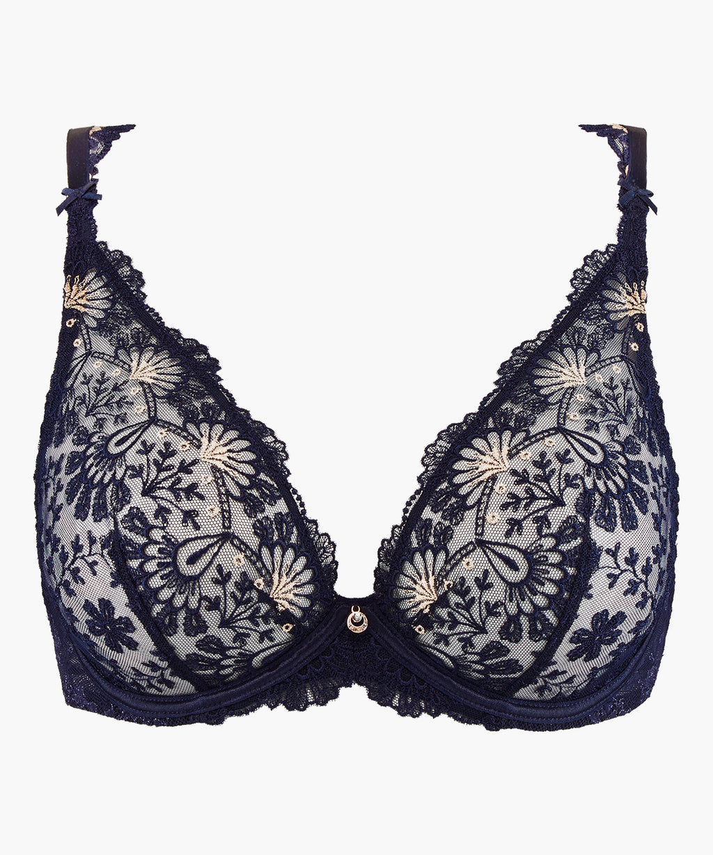 aubade-art-of-ink-soutien-gorge-triangle-armatures-symphonie-bleue image 1
