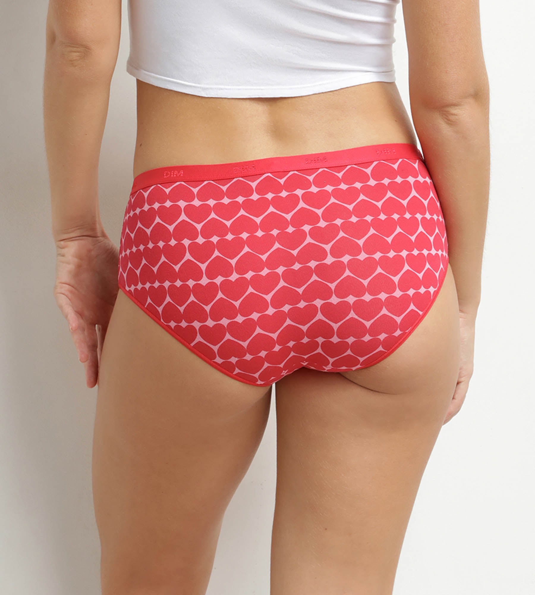 dim-les-pockets-lot-de-5-boxers-femme-coton-stretch-c-ur image 2