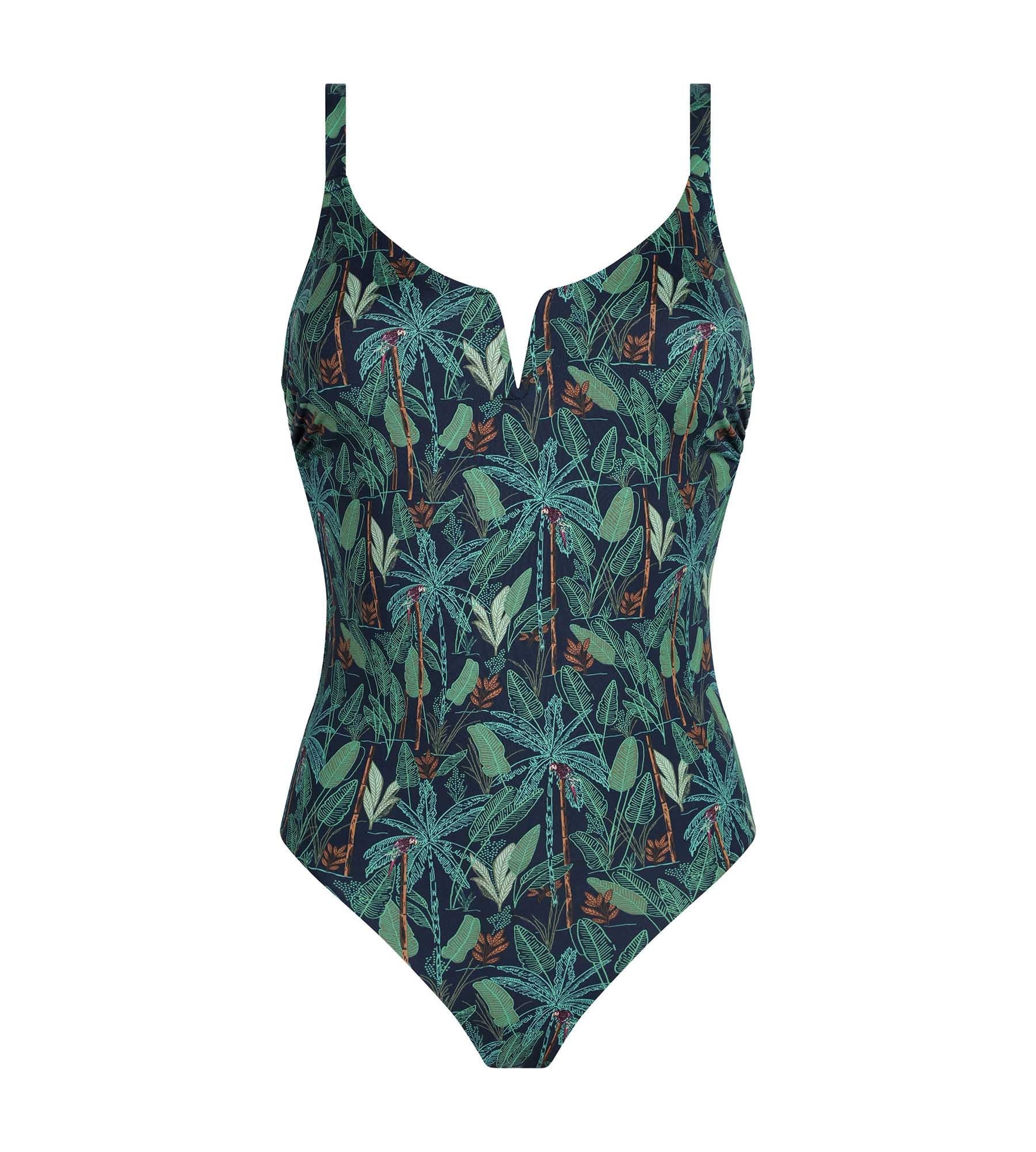 dim-maillot-de-bain-1-pi-ce-imprim-tropical-fond-marine-femme image 3