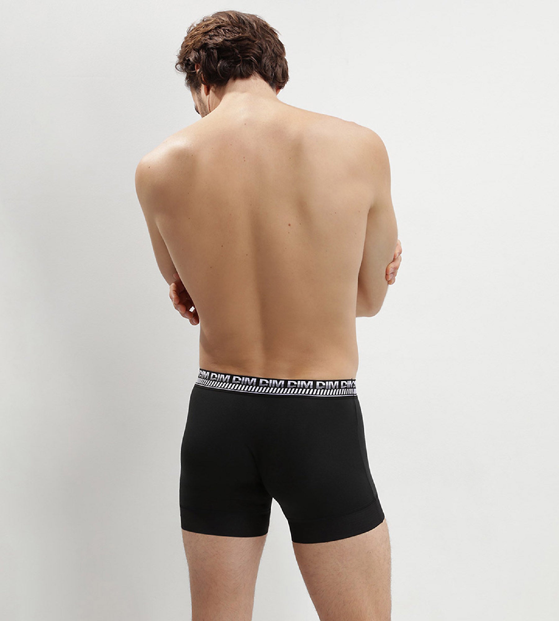 dim-3d-stay-and-fit-lot-de-2-boxers-homme-noirs-en-coton-stretch image 2