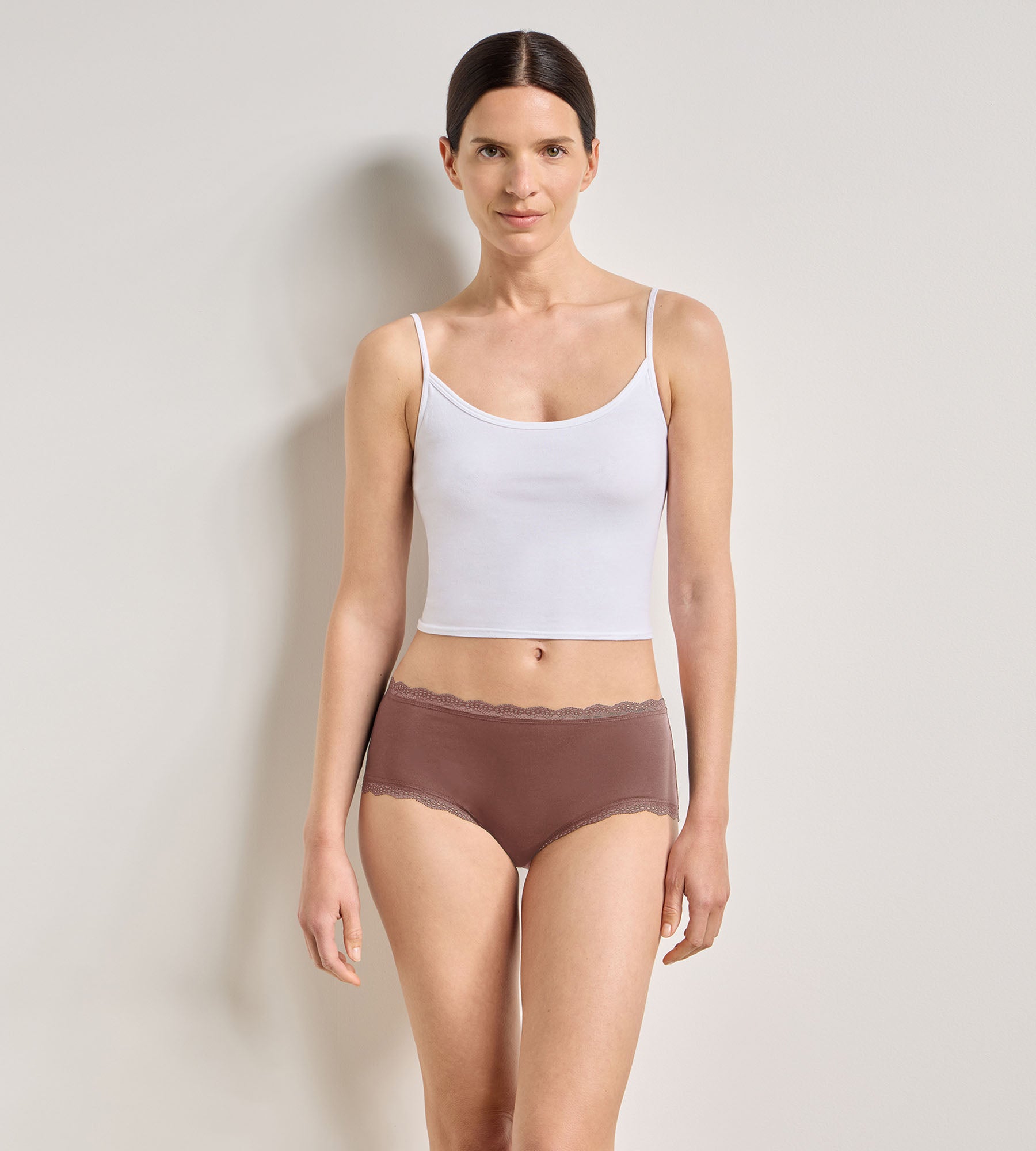 dim-daily-coton-dentelle-shorty-lot-de-2-cendre image 3