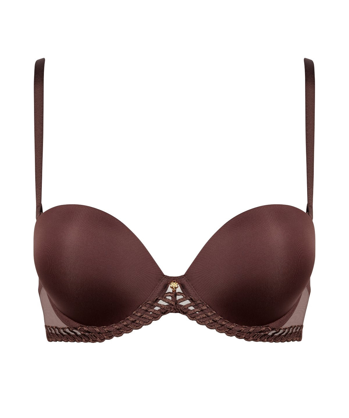 aubade-sheer-emotion-soutien-gorge-bandeau-plunge-sepia image 2