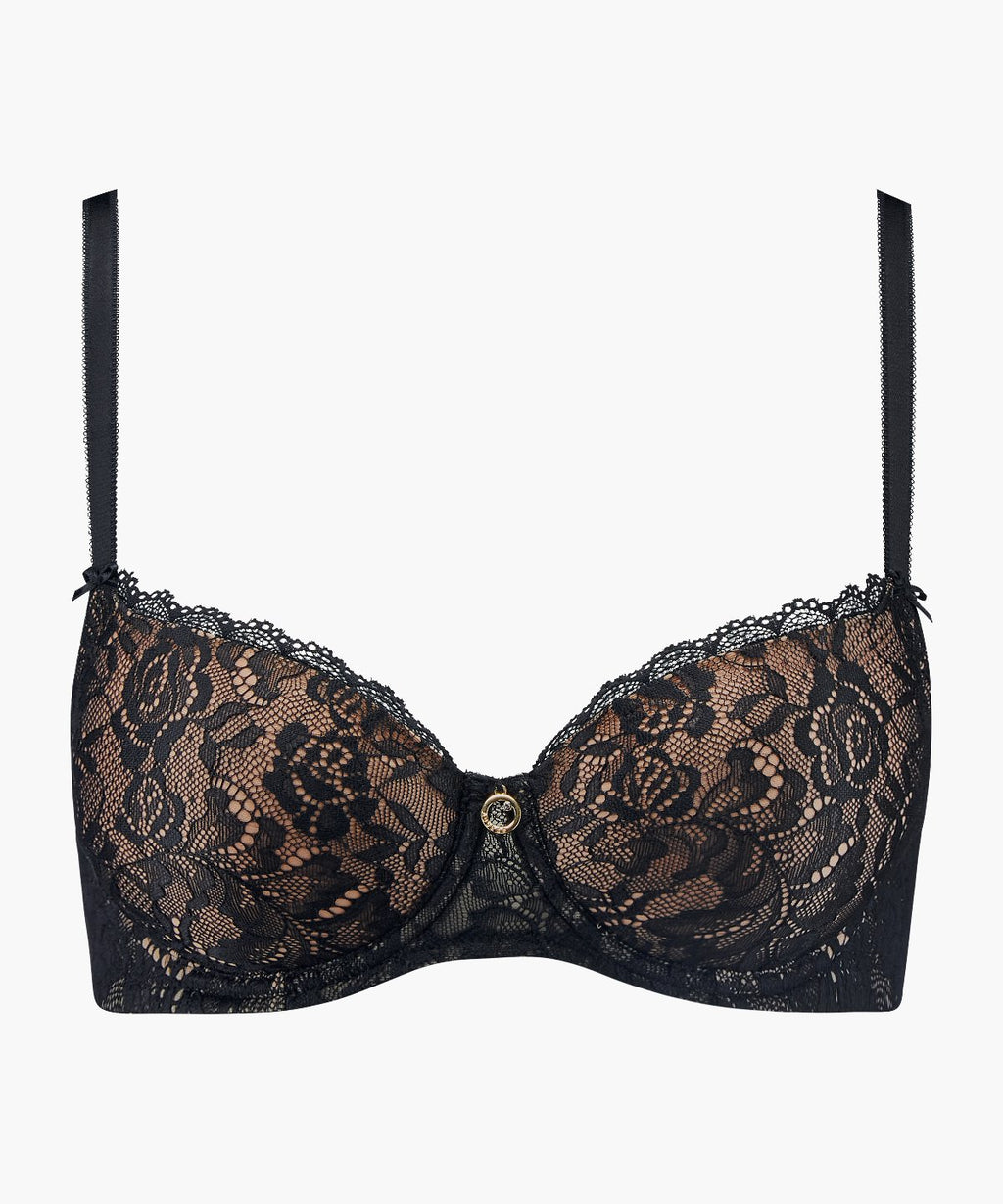 aubade-rosessence-soutien-gorge-demi-coque-moul-noir image 1