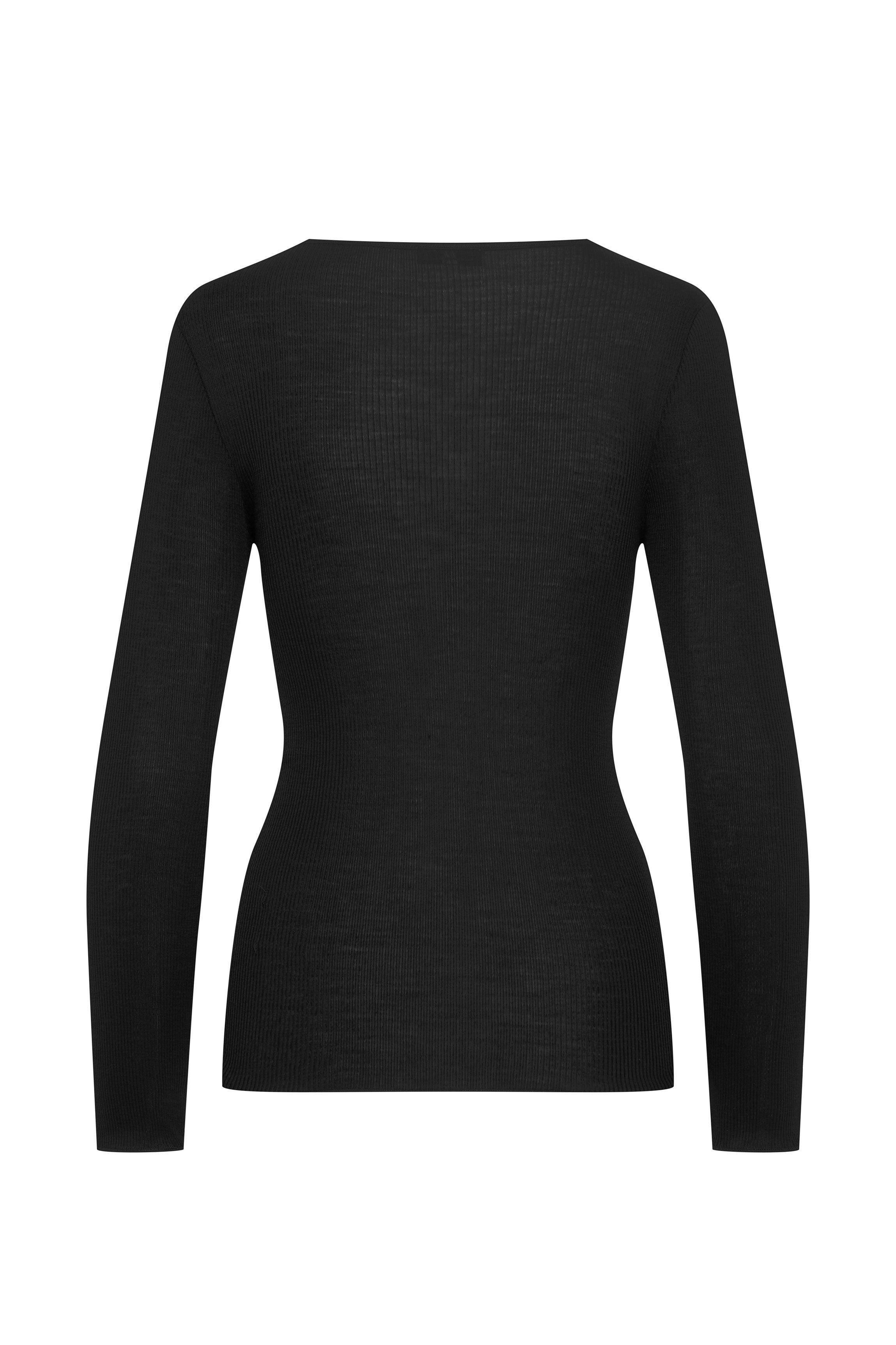 cadolle-top-laine-soie-noir-dentelle image 2