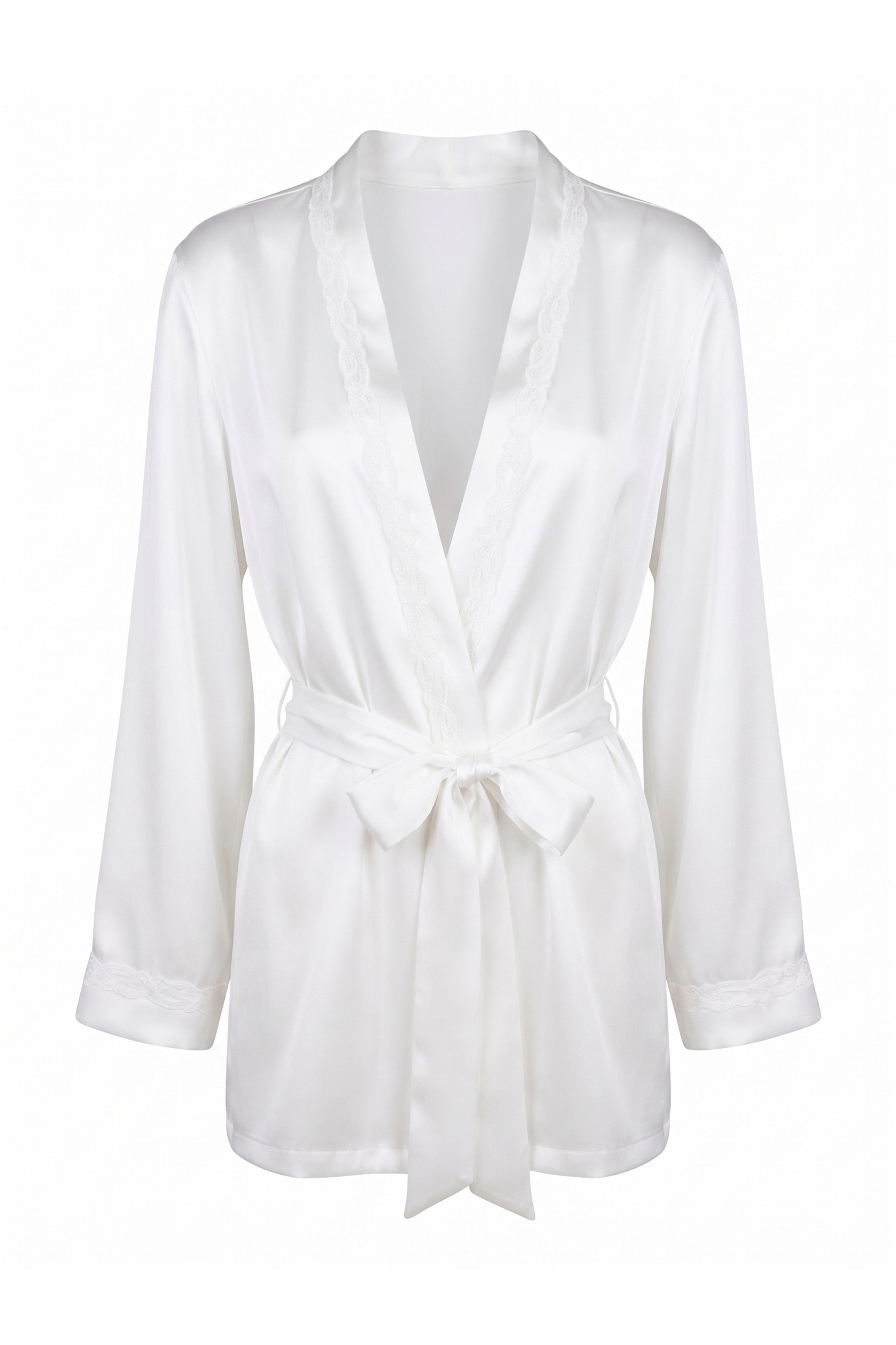 cadolle-veste-de-pyjama-soie-ivoire-dentelle image 1