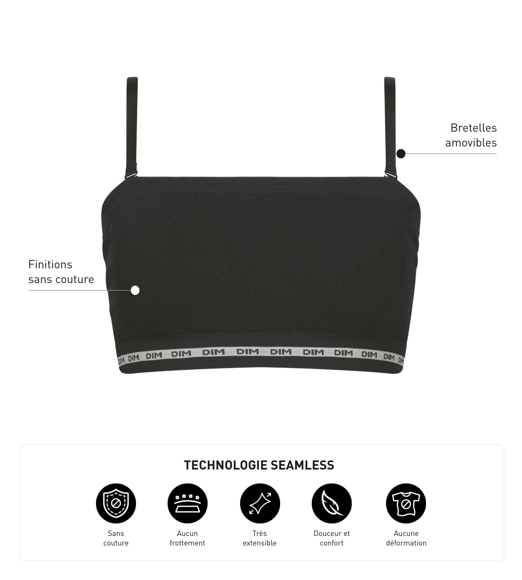 dim-icons-seamless-brassi-re-bandeau-sans-armature-noir image 5