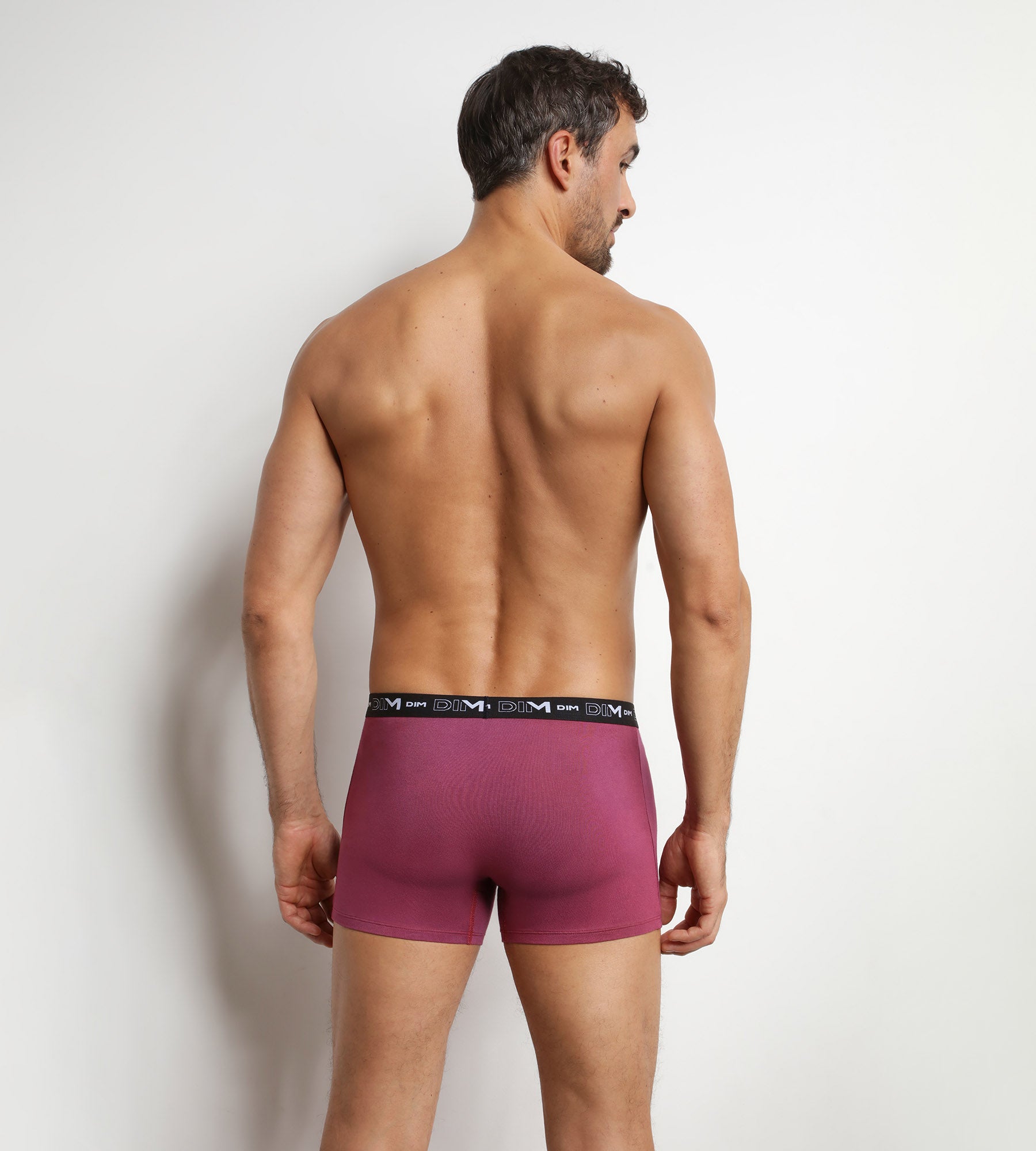 dim-lot-de-3-boxers-homme-coton-stretch-mauve-eclipse image 2