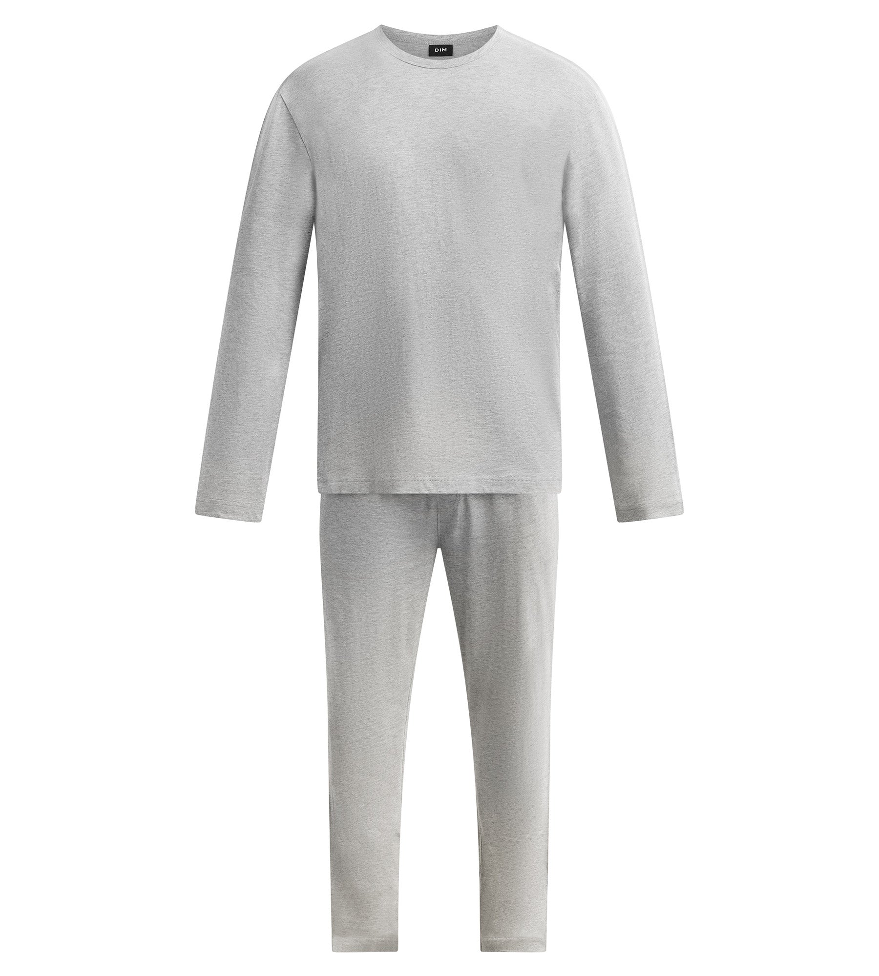 dim-jersey-ensemble-pyjama-pantalon-homme-gris-m-lange image 5