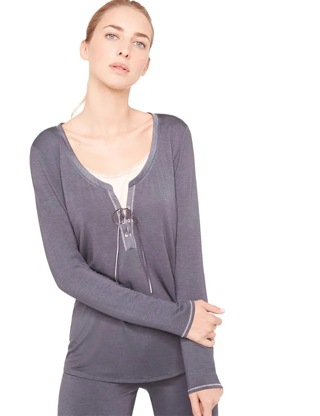 darjeeling-lisa-tee-shirt-femme-gris-taille-l image 1