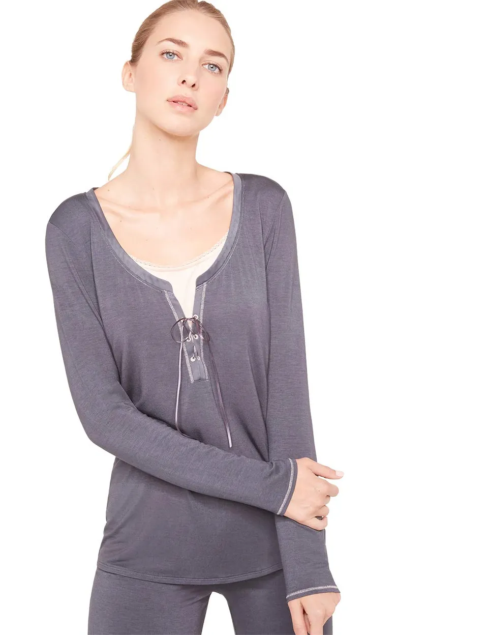 darjeeling-lisa-tee-shirt-femme-gris-taille-l image 1